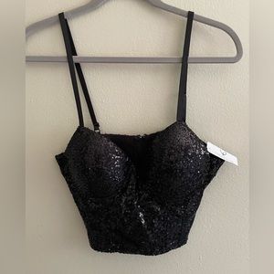 NWT Sequin Crop Top